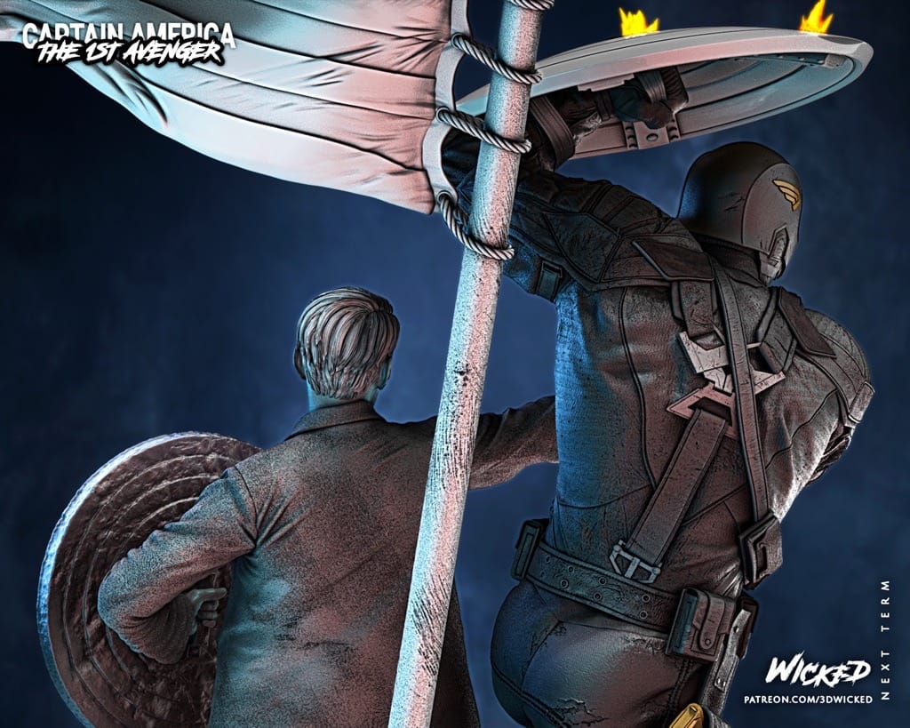 P站图纸印象馆 3DWicked 漫威 美国队长 史蒂夫·罗杰斯 3DWicked 漫威 美国队长 史蒂夫·罗杰斯