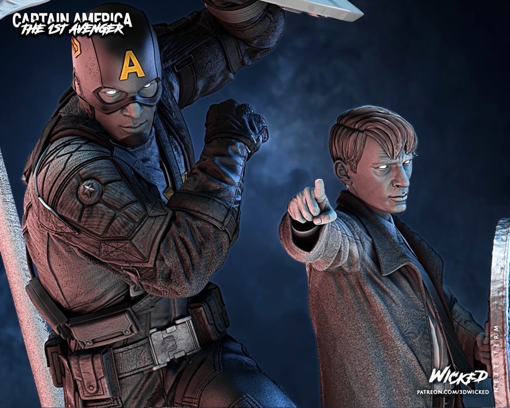 P站图纸印象馆 3DWicked 漫威 美国队长 史蒂夫·罗杰斯 3DWicked 漫威 美国队长 史蒂夫·罗杰斯