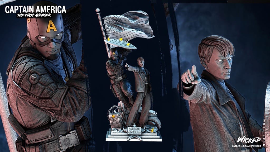 P站图纸印象馆 3DWicked 漫威 美国队长 史蒂夫·罗杰斯 3DWicked 漫威 美国队长 史蒂夫·罗杰斯