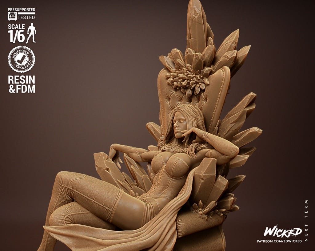 P站图纸印象馆 3DWicked 漫威 X战警 白皇后 3DWicked 漫威 X战警 白皇后