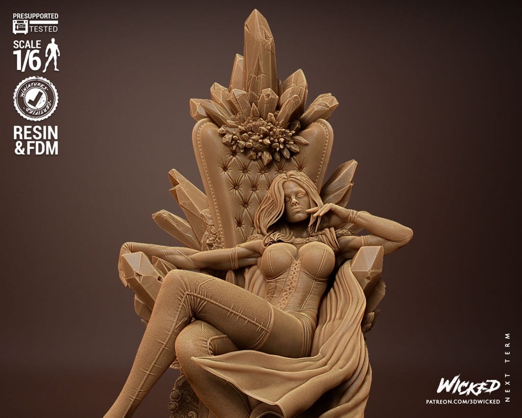 P站图纸印象馆 3DWicked 漫威 X战警 白皇后 3DWicked 漫威 X战警 白皇后