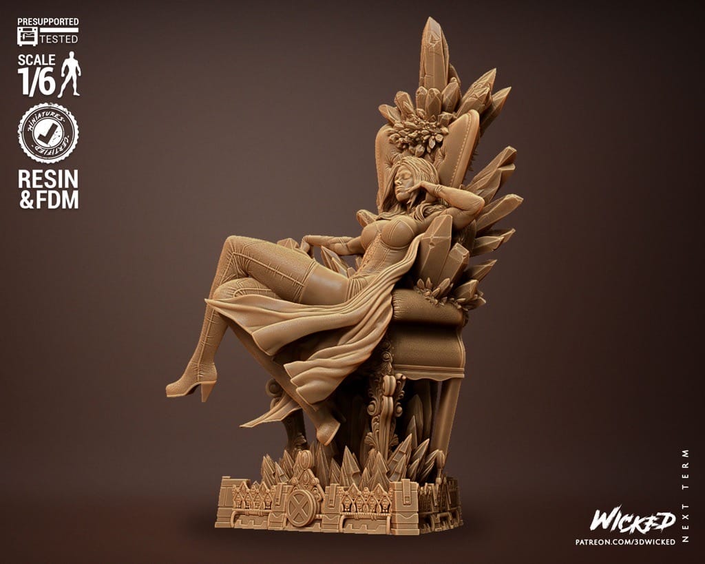 P站图纸印象馆 3DWicked 漫威 X战警 白皇后 3DWicked 漫威 X战警 白皇后