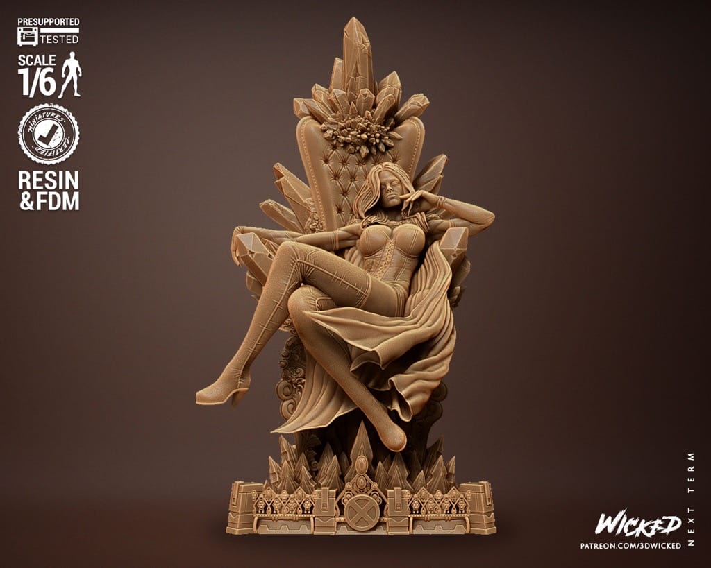 P站图纸印象馆 3DWicked 漫威 X战警 白皇后 3DWicked 漫威 X战警 白皇后