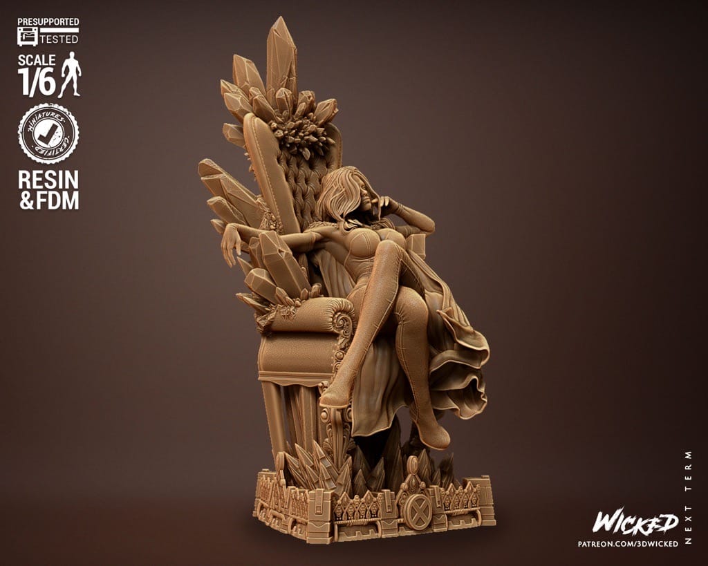 P站图纸印象馆 3DWicked 漫威 X战警 白皇后 3DWicked 漫威 X战警 白皇后