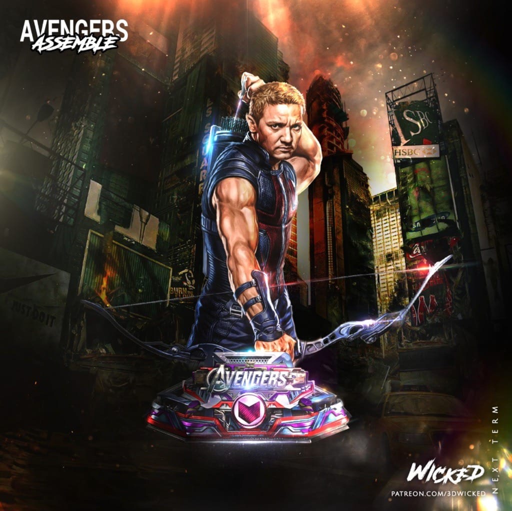 P站图纸印象馆 3DWicked 漫威 复联 鹰眼 3DWicked 漫威 复联 鹰眼