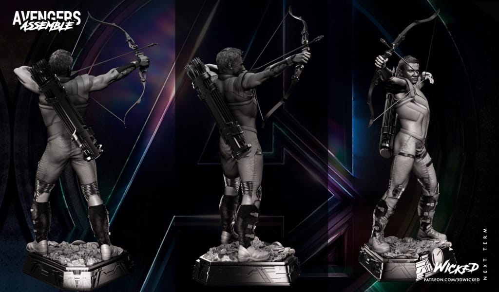 P站图纸印象馆 3DWicked 漫威 复联 鹰眼 3DWicked 漫威 复联 鹰眼