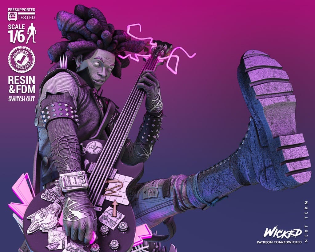 P站图纸印象馆 3DWicked 漫威 蜘蛛朋克 3DWicked 漫威 蜘蛛朋克