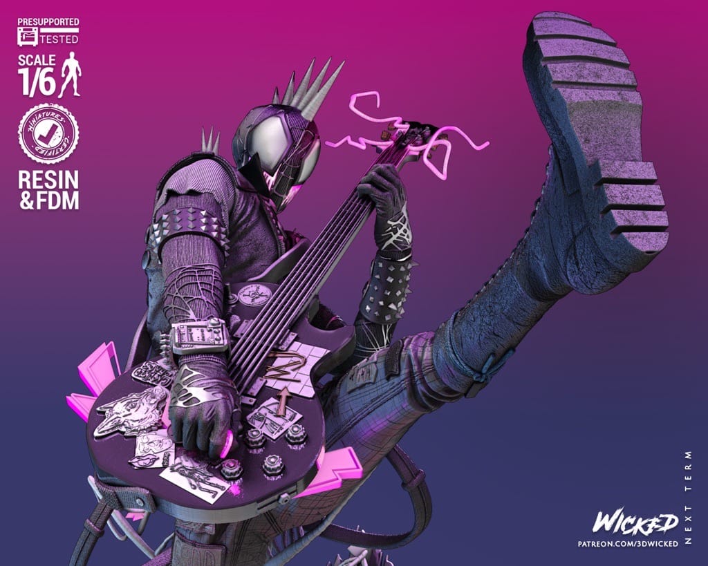 P站图纸印象馆 3DWicked 漫威 蜘蛛朋克 3DWicked 漫威 蜘蛛朋克