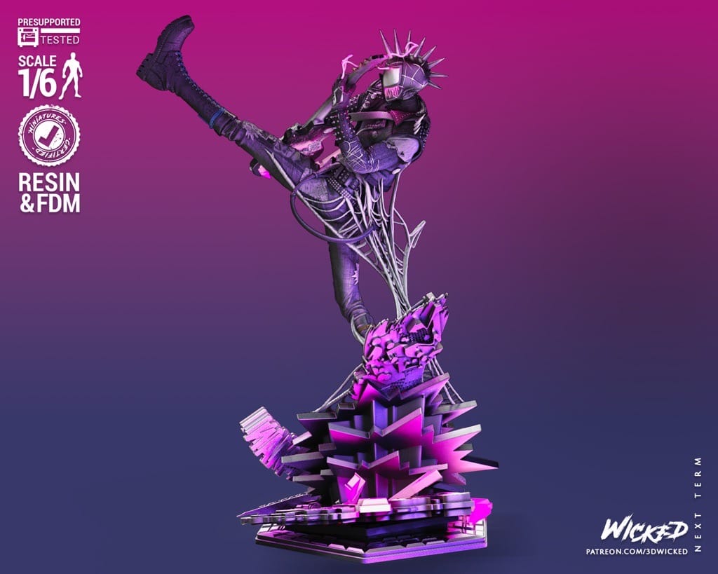 P站图纸印象馆 3DWicked 漫威 蜘蛛朋克 3DWicked 漫威 蜘蛛朋克