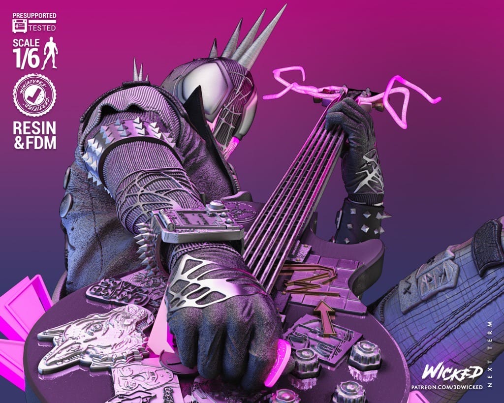 P站图纸印象馆 3DWicked 漫威 蜘蛛朋克 3DWicked 漫威 蜘蛛朋克
