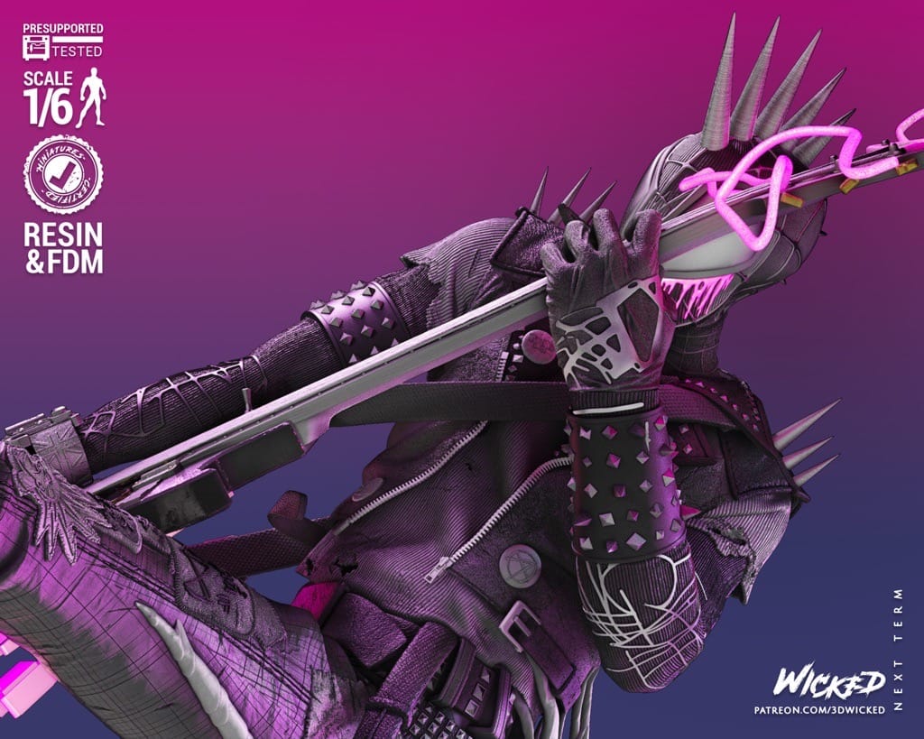 P站图纸印象馆 3DWicked 漫威 蜘蛛朋克 3DWicked 漫威 蜘蛛朋克