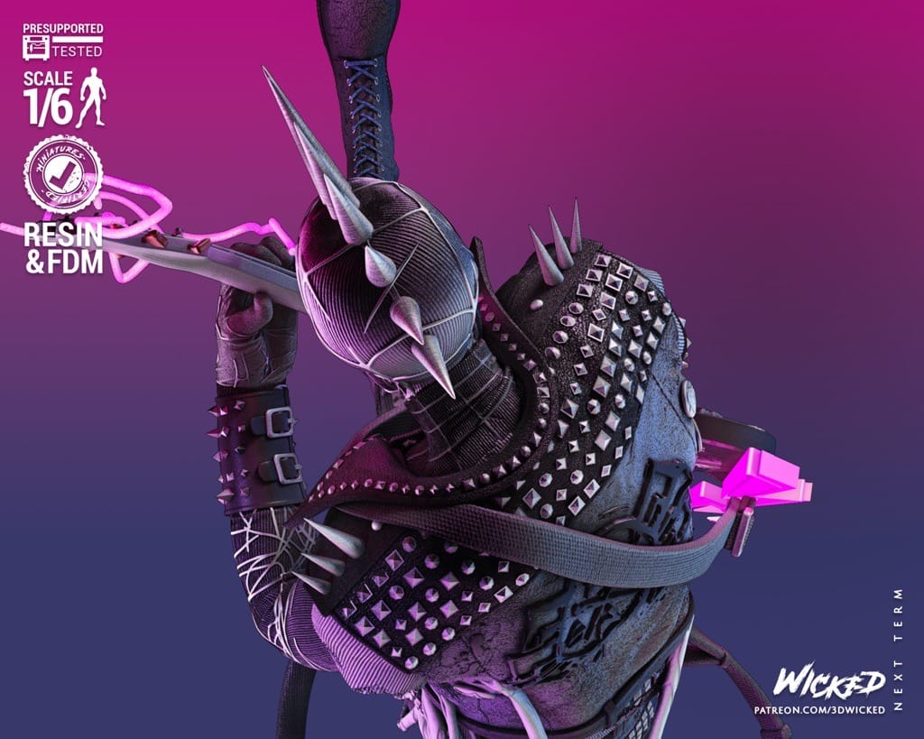 P站图纸印象馆 3DWicked 漫威 蜘蛛朋克 3DWicked 漫威 蜘蛛朋克