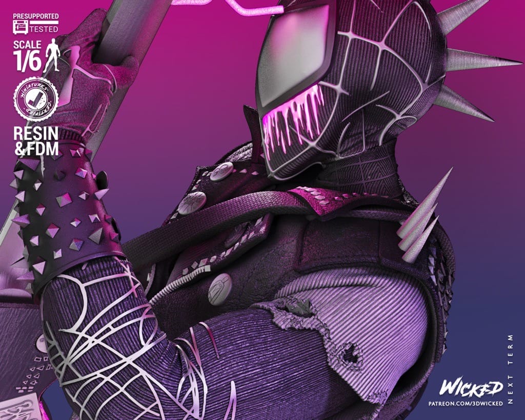 P站图纸印象馆 3DWicked 漫威 蜘蛛朋克 3DWicked 漫威 蜘蛛朋克