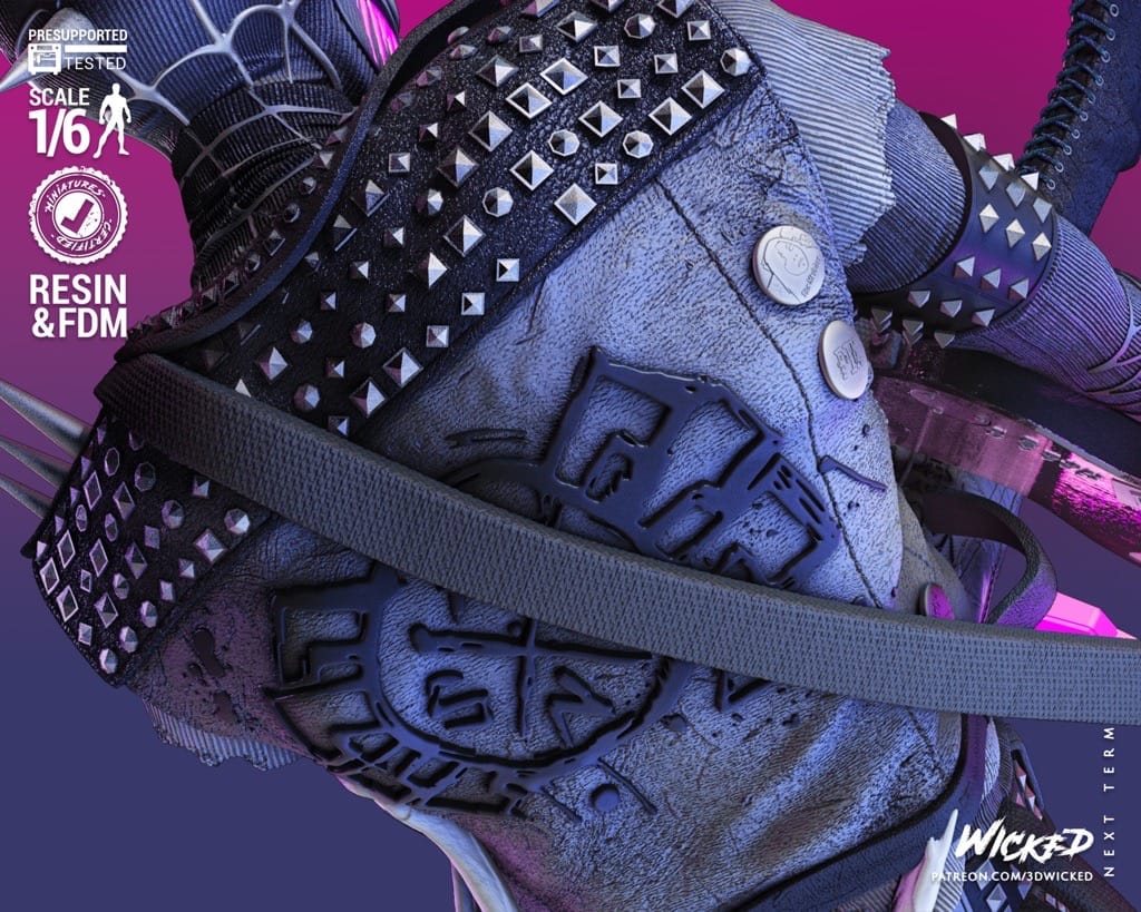 P站图纸印象馆 3DWicked 漫威 蜘蛛朋克 3DWicked 漫威 蜘蛛朋克