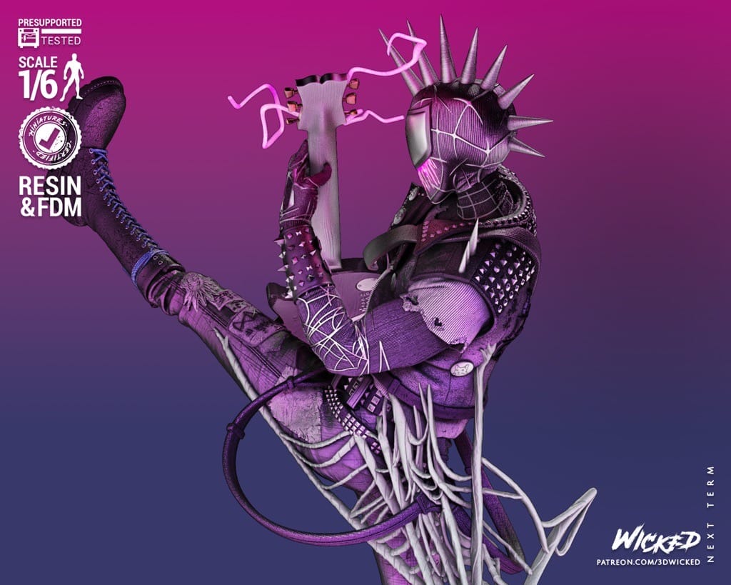 P站图纸印象馆 3DWicked 漫威 蜘蛛朋克 3DWicked 漫威 蜘蛛朋克