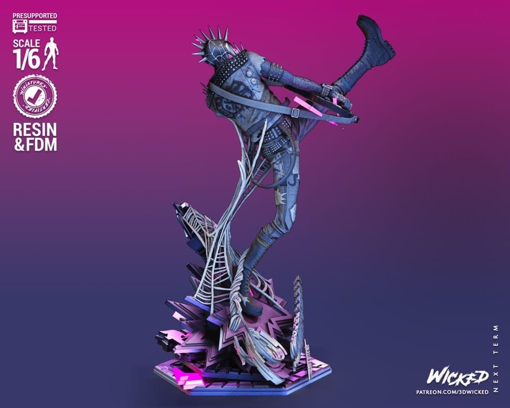 P站图纸印象馆 3DWicked 漫威 蜘蛛朋克 3DWicked 漫威 蜘蛛朋克