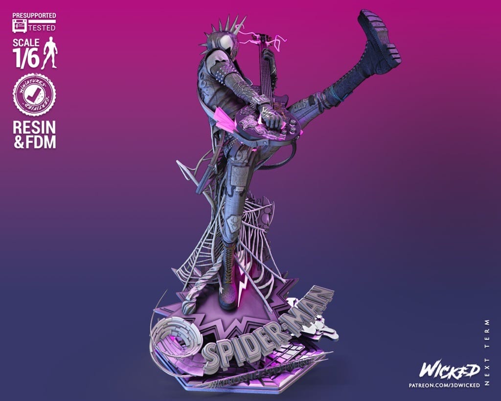 P站图纸印象馆 3DWicked 漫威 蜘蛛朋克 3DWicked 漫威 蜘蛛朋克