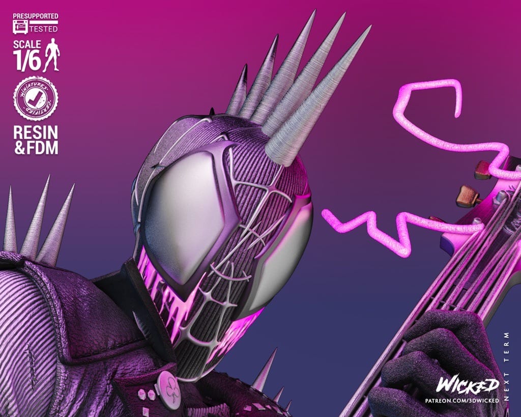 P站图纸印象馆 3DWicked 漫威 蜘蛛朋克 3DWicked 漫威 蜘蛛朋克
