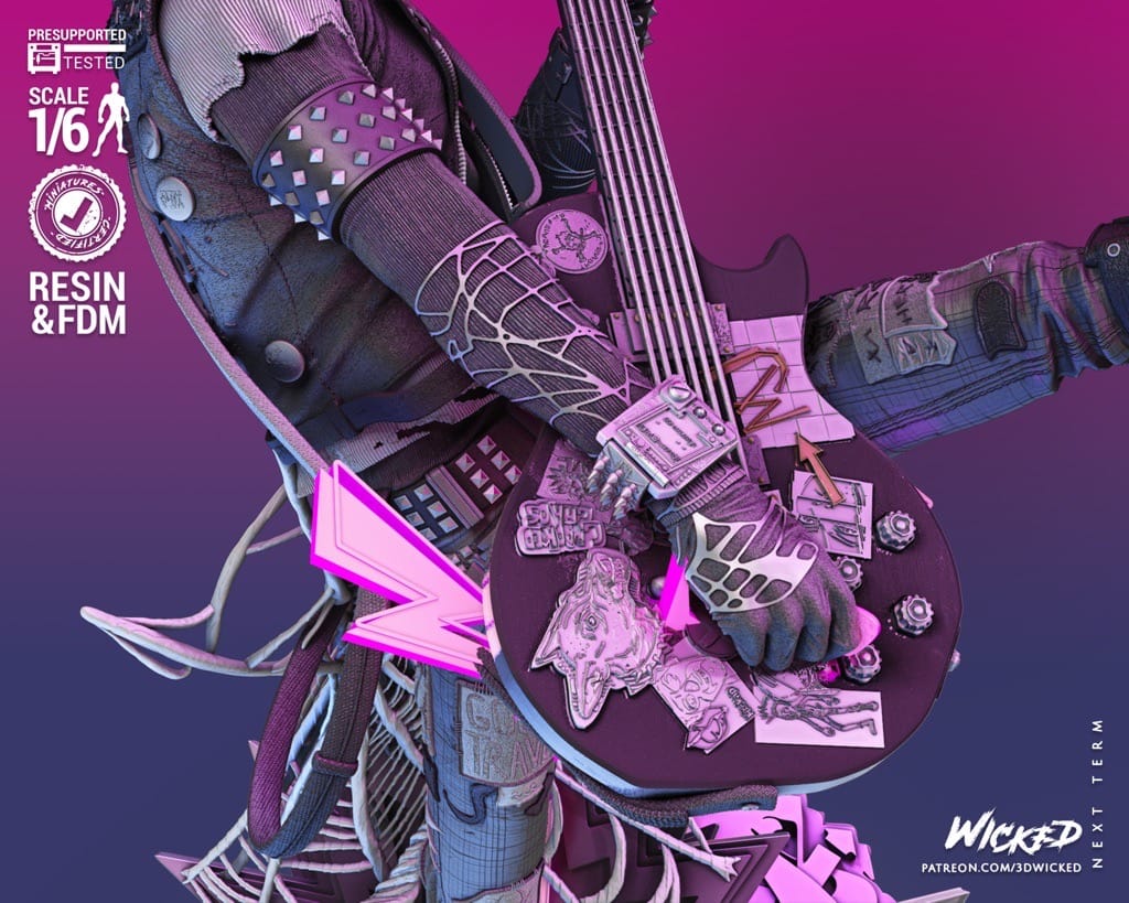 P站图纸印象馆 3DWicked 漫威 蜘蛛朋克 3DWicked 漫威 蜘蛛朋克