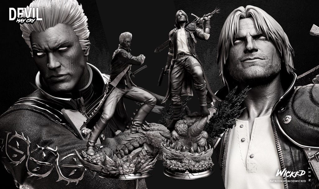 P站图纸印象馆 3DWicked 鬼泣 维吉尔 3DWicked 鬼泣 维吉尔