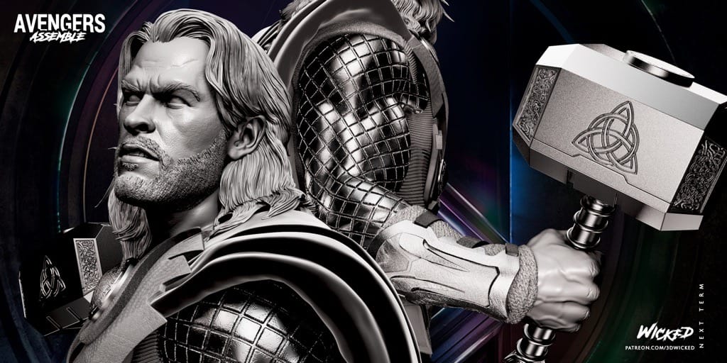 P站图纸印象馆 3DWicked 漫威 雷神 3DWicked 漫威 雷神