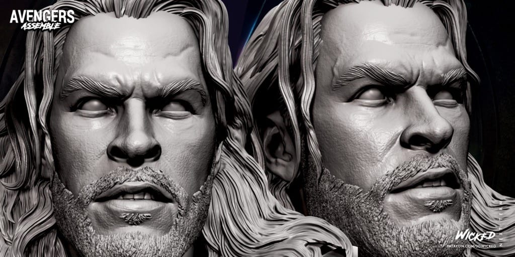 P站图纸印象馆 3DWicked 漫威 雷神 3DWicked 漫威 雷神