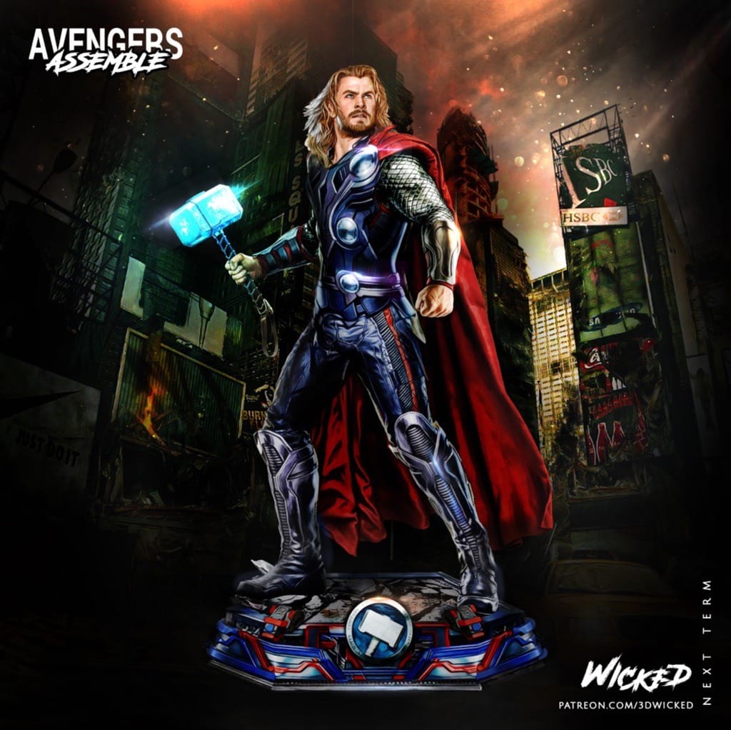 P站图纸印象馆 3DWicked 漫威 雷神 3DWicked 漫威 雷神