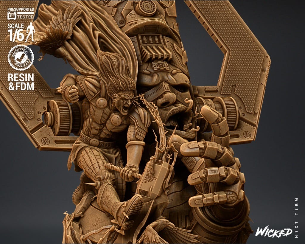 P站图纸印象馆 3DWicked 漫威 神奇四侠 雷神和行星吞噬者 3DWicked 漫威 神奇四侠 雷神和行星吞噬者