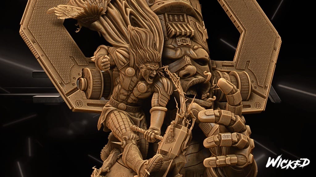 P站图纸印象馆 3DWicked 漫威 神奇四侠 雷神和行星吞噬者 3DWicked 漫威 神奇四侠 雷神和行星吞噬者