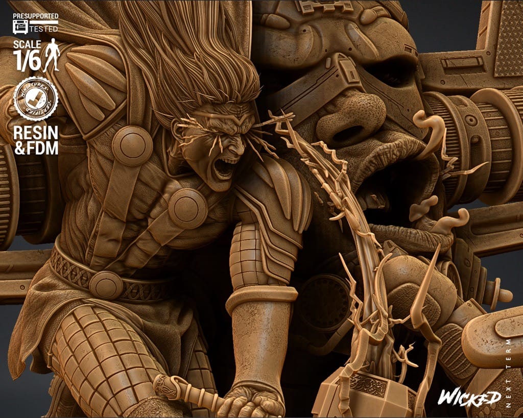 P站图纸印象馆 3DWicked 漫威 神奇四侠 雷神和行星吞噬者 3DWicked 漫威 神奇四侠 雷神和行星吞噬者