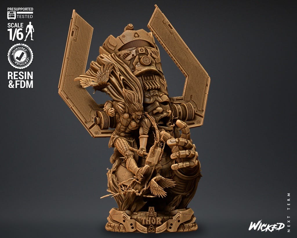 P站图纸印象馆 3DWicked 漫威 神奇四侠 雷神和行星吞噬者 3DWicked 漫威 神奇四侠 雷神和行星吞噬者