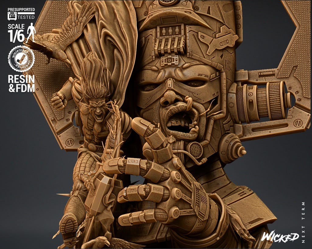 P站图纸印象馆 3DWicked 漫威 神奇四侠 雷神和行星吞噬者 3DWicked 漫威 神奇四侠 雷神和行星吞噬者