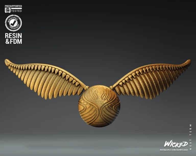 P站图纸印象馆 3DWicked 哈利波特 金色飞贼 3DWicked 哈利波特 金色飞贼