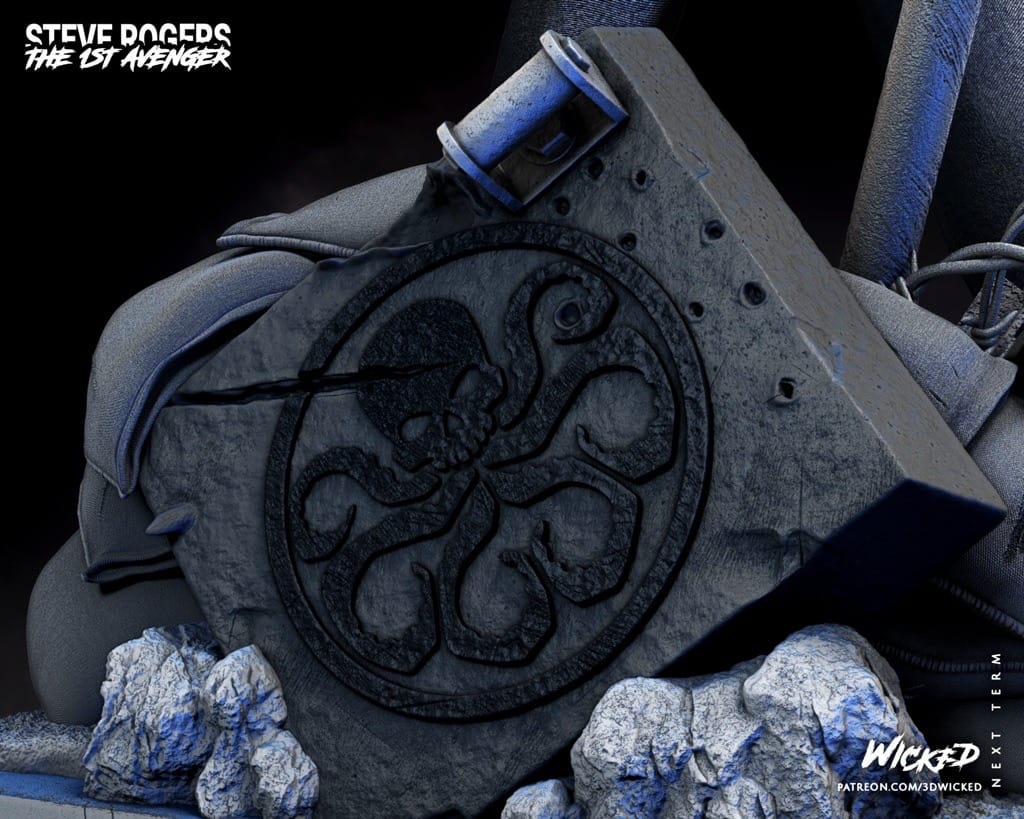 P站图纸印象馆 3DWicked 漫威 美国队长 史蒂夫·罗杰斯 3DWicked 漫威 美国队长 史蒂夫·罗杰斯