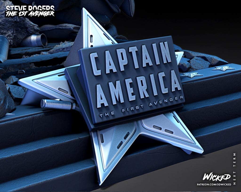P站图纸印象馆 3DWicked 漫威 美国队长 史蒂夫·罗杰斯 3DWicked 漫威 美国队长 史蒂夫·罗杰斯