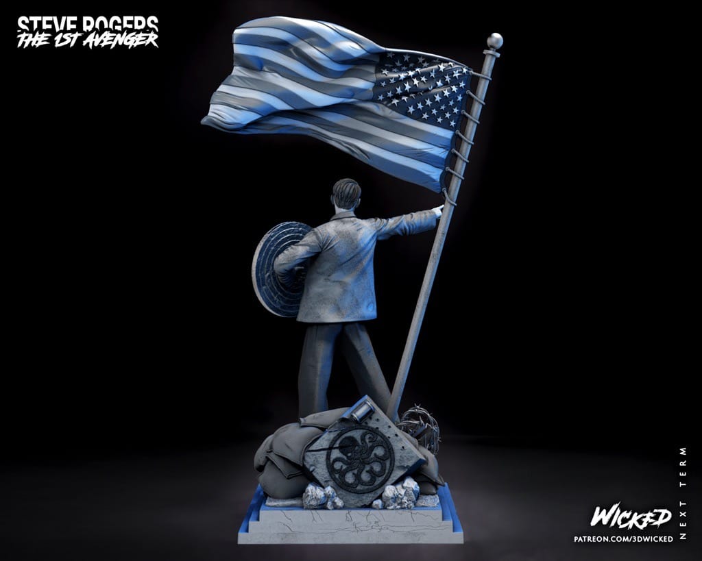 P站图纸印象馆 3DWicked 漫威 美国队长 史蒂夫·罗杰斯 3DWicked 漫威 美国队长 史蒂夫·罗杰斯