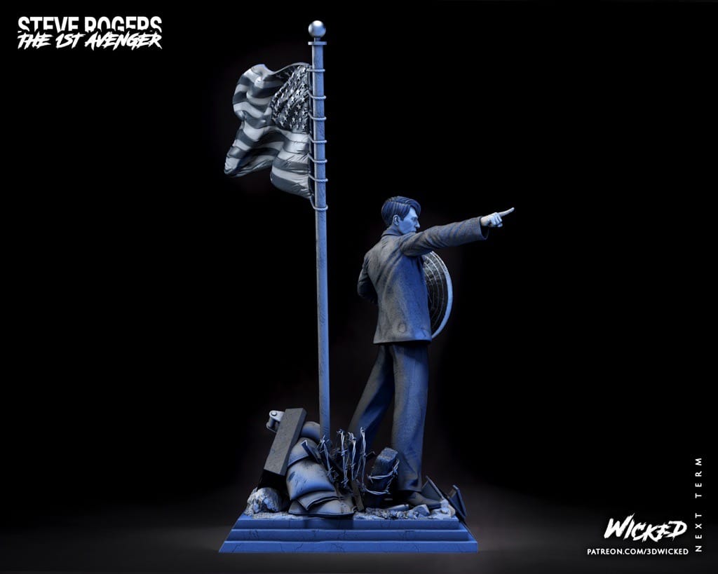 P站图纸印象馆 3DWicked 漫威 美国队长 史蒂夫·罗杰斯 3DWicked 漫威 美国队长 史蒂夫·罗杰斯
