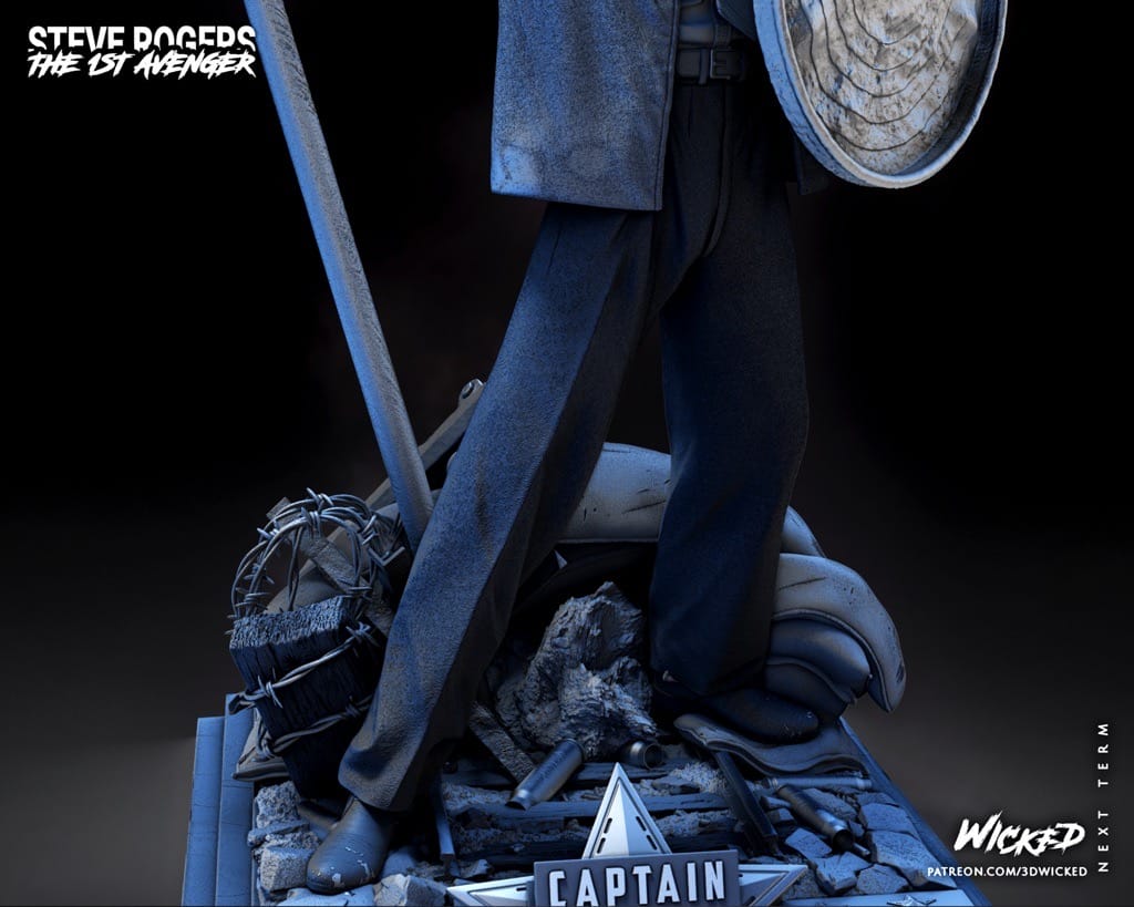 P站图纸印象馆 3DWicked 漫威 美国队长 史蒂夫·罗杰斯 3DWicked 漫威 美国队长 史蒂夫·罗杰斯