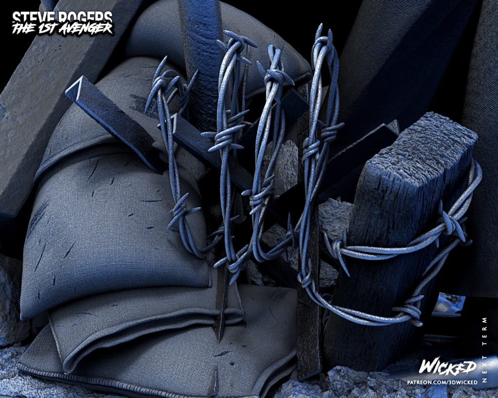 P站图纸印象馆 3DWicked 漫威 美国队长 史蒂夫·罗杰斯 3DWicked 漫威 美国队长 史蒂夫·罗杰斯