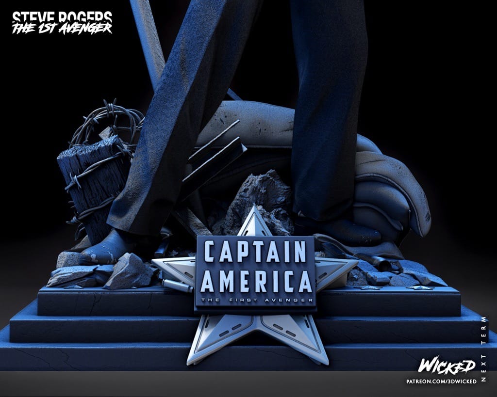 P站图纸印象馆 3DWicked 漫威 美国队长 史蒂夫·罗杰斯 3DWicked 漫威 美国队长 史蒂夫·罗杰斯