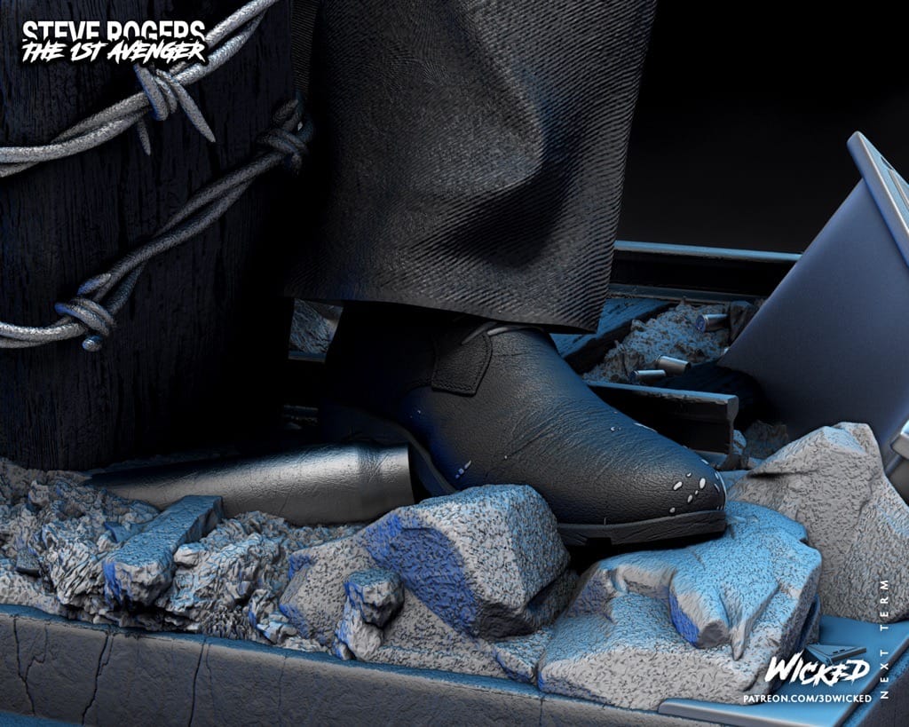 P站图纸印象馆 3DWicked 漫威 美国队长 史蒂夫·罗杰斯 3DWicked 漫威 美国队长 史蒂夫·罗杰斯