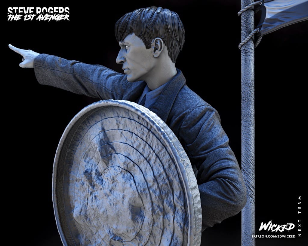 P站图纸印象馆 3DWicked 漫威 美国队长 史蒂夫·罗杰斯 3DWicked 漫威 美国队长 史蒂夫·罗杰斯