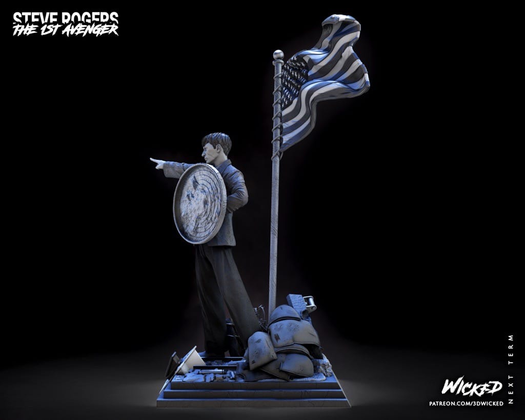 P站图纸印象馆 3DWicked 漫威 美国队长 史蒂夫·罗杰斯 3DWicked 漫威 美国队长 史蒂夫·罗杰斯