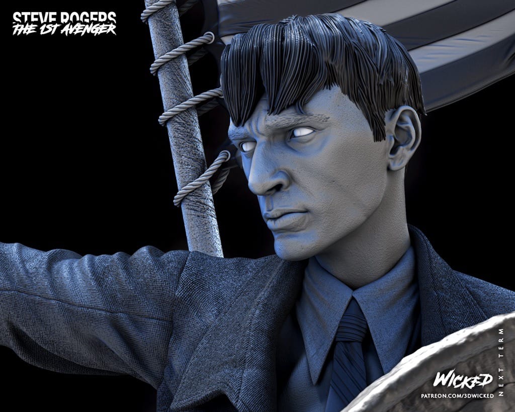 P站图纸印象馆 3DWicked 漫威 美国队长 史蒂夫·罗杰斯 3DWicked 漫威 美国队长 史蒂夫·罗杰斯