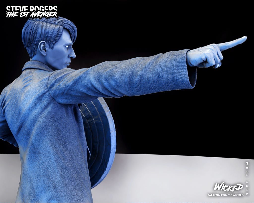 P站图纸印象馆 3DWicked 漫威 美国队长 史蒂夫·罗杰斯 3DWicked 漫威 美国队长 史蒂夫·罗杰斯