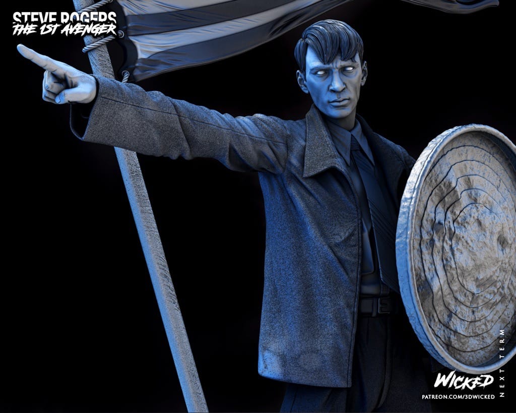 P站图纸印象馆 3DWicked 漫威 美国队长 史蒂夫·罗杰斯 3DWicked 漫威 美国队长 史蒂夫·罗杰斯