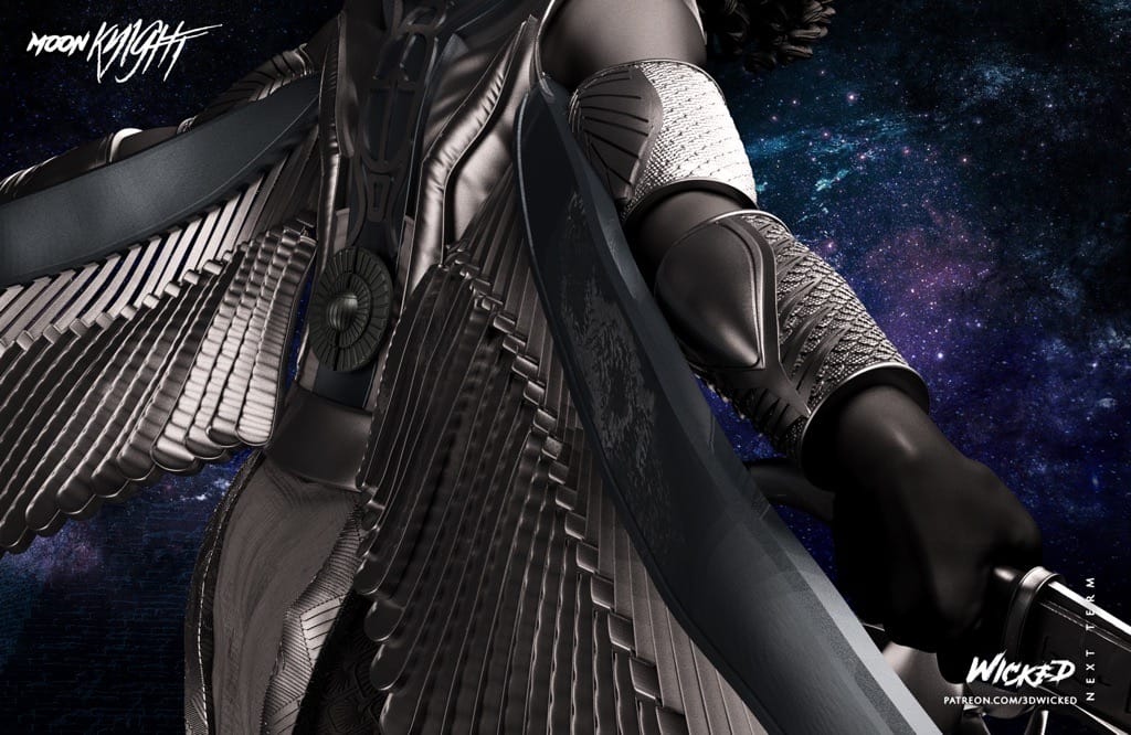 P站图纸印象馆 3DWicked 漫威 月光骑士 猩红圣甲虫 3DWicked 漫威 月光骑士 猩红圣甲虫