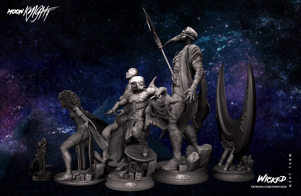 P站图纸印象馆 3DWicked 漫威 月光骑士 猩红圣甲虫 3DWicked 漫威 月光骑士 猩红圣甲虫