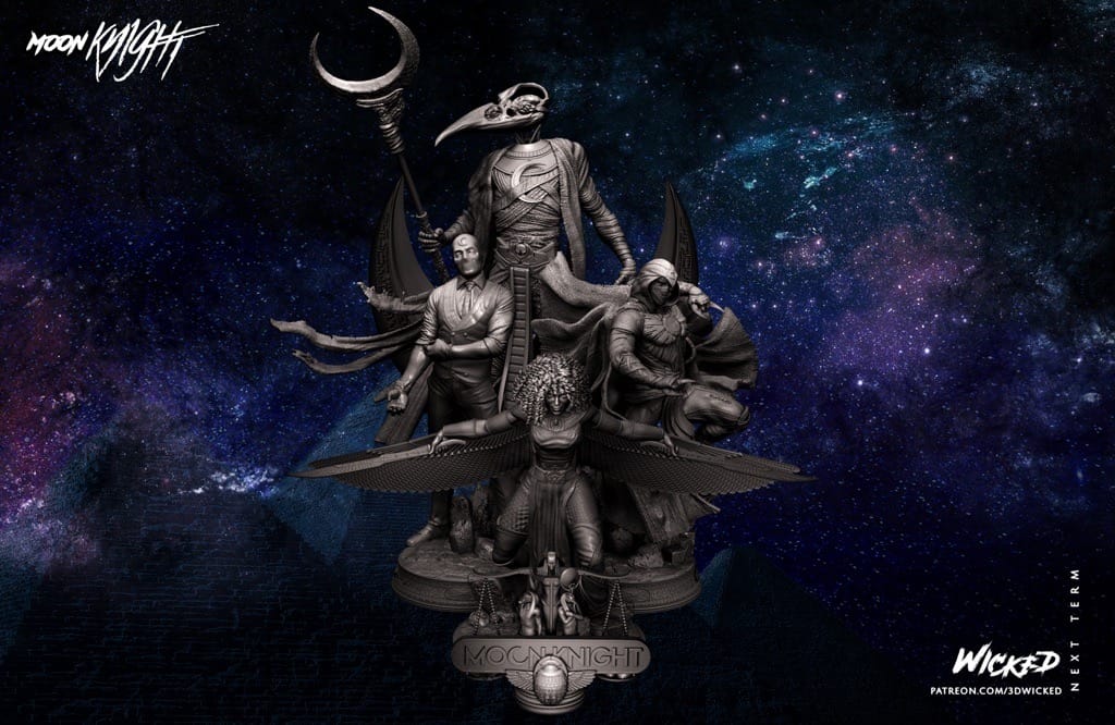 P站图纸印象馆 3DWicked 漫威 月光骑士 猩红圣甲虫 3DWicked 漫威 月光骑士 猩红圣甲虫