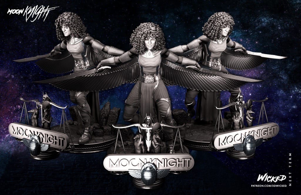 P站图纸印象馆 3DWicked 漫威 月光骑士 猩红圣甲虫 3DWicked 漫威 月光骑士 猩红圣甲虫